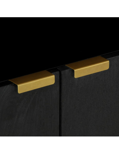 Credenza Nera 60x33x75 cm in Legno Multistrato