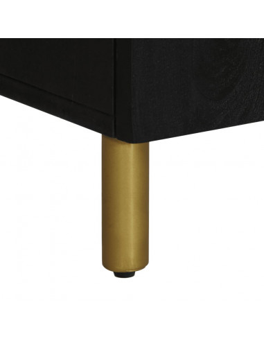 Credenza Nera 60x33x75 cm in Legno Multistrato