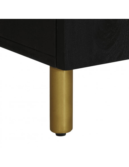 Credenza Nera 60x33x75 cm in Legno Multistrato