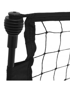 Rete Rimbalzante da Calcio Nera Gialla 183x85x120cm Poliestere