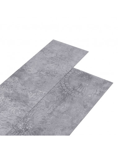 Listoni Pavimento PVC 5,02 m² 2 mm Autoadesivi Grigio Cemento