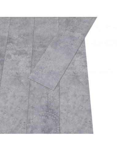 Listoni Pavimento PVC 5,02 m² 2 mm Autoadesivi Grigio Cemento