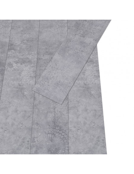 Listoni Pavimento PVC 5,02 m² 2 mm Autoadesivi Grigio Cemento