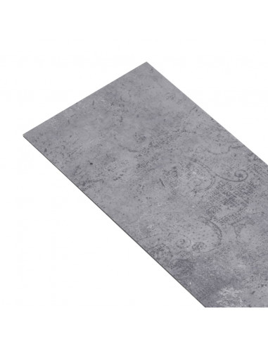 Listoni Pavimento PVC 5,02 m² 2 mm Autoadesivi Grigio Cemento