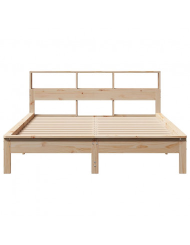 Letto senza Materasso 135x190 cm in Legno Massello di Pino