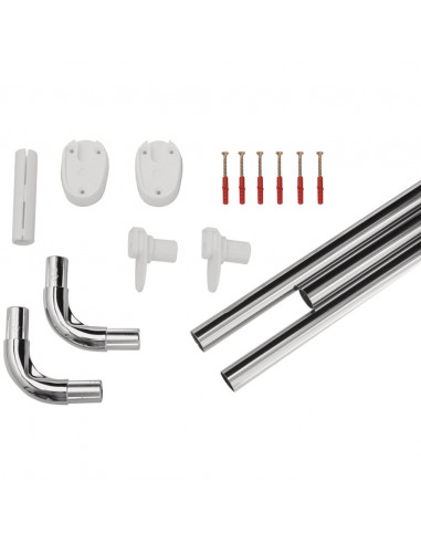 RIDDER Bastone Angolare per Tenda Doccia Universale 25mm Cromato 59500