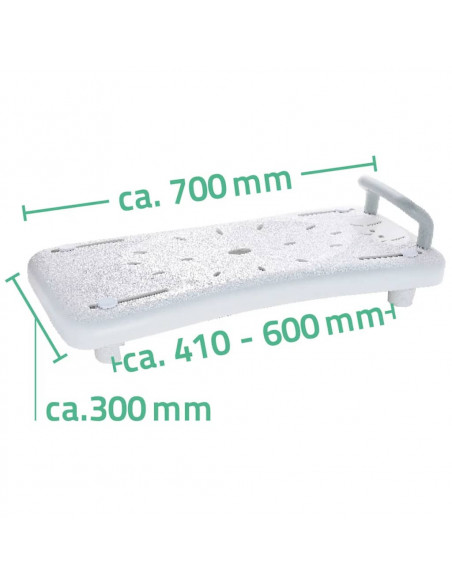 RIDDER Ripiano Sedile per Vasca da Bagno con Maniglia Bianco A00400101