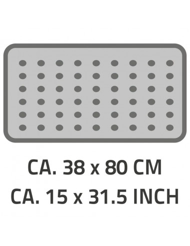 RIDDER Tappetino da Bagno Antiscivolo Playa 80x38 cm Nero 68310