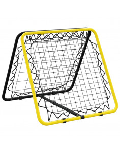 Rimbalzatore Calcio Doppio Lato Regolabile Giallo Nero Acciaio