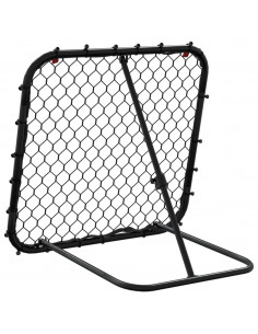 Rimbalzatore da Calcio Regolabile Nera 84x73x60-80 cm Acciaio