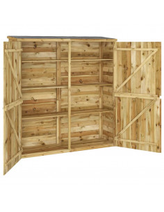 Rimessa Attrezzi Giardino 163x50x171 cm Massello di Pino