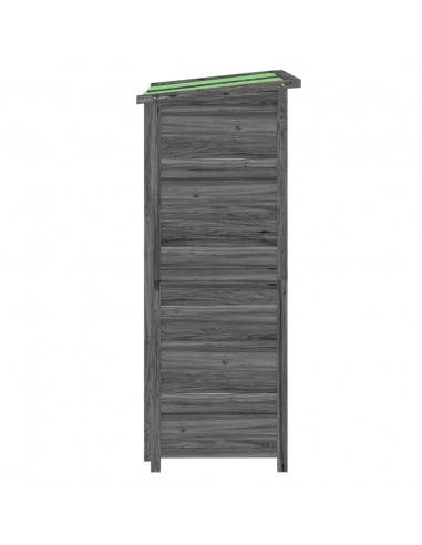 Rimessa da Giardino Grigia 83x57x140 cm Legno Massello di Pino