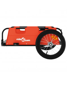 Rimorchio da Bici Arancione e Grigio Oxford e Ferro