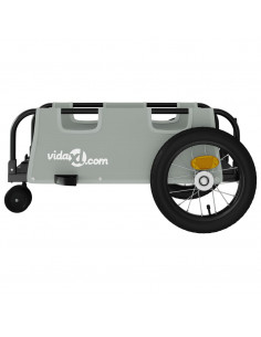 Rimorchio da Bici Grigio Oxford e Ferro