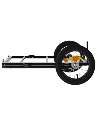Rimorchio da Bici Nero 122x53x28 cm in Ferro