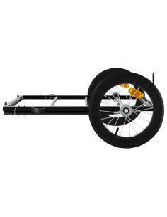 Rimorchio da Bici Nero 126x63x34 cm in Ferro