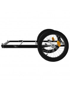Rimorchio da Bici Nero 135x68x37 cm in Ferro