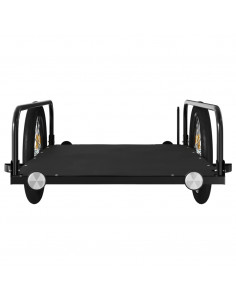 Rimorchio da Bici Nero 135x70x37 cm in Ferro