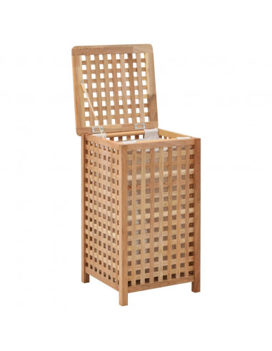 Portabiancheria 39x39x65 cm in Legno Massello di Noce