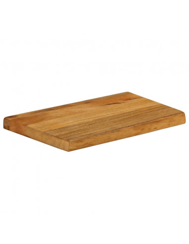 Piano Tavolo Bordi Vivi 40x20x3,8 cm in Legno Massello di Mango