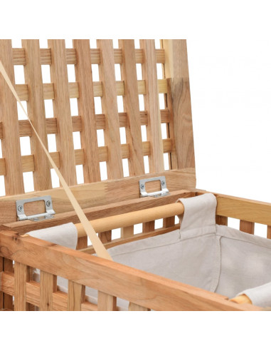 Portabiancheria 39x39x65 cm in Legno Massello di Noce