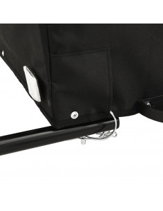 Rimorchio da Bici Nero e Grigio 45 kg in Ferro