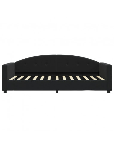 Letto da Giorno Nero 90x200 cm in Velluto