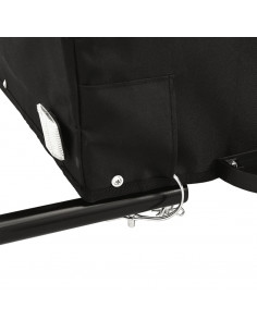 Rimorchio da Bici Nero e Rosso 45 kg in Ferro