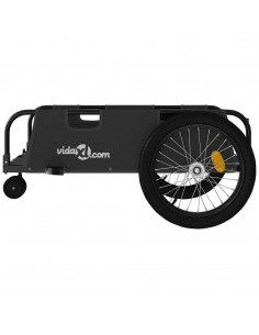 Rimorchio da Bici Nero Oxford e Ferro