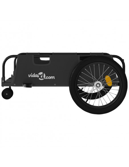 Rimorchio da Bici Nero Oxford e Ferro