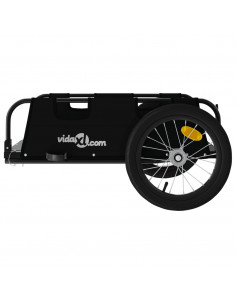 Rimorchio da Bici Nero Oxford e Ferro