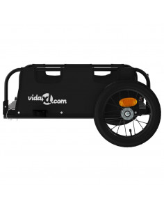 Rimorchio da Bici Nero Oxford e Ferro