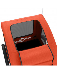 Rimorchio da Bici per Animali Arancione e Grigio Oxford e Ferro