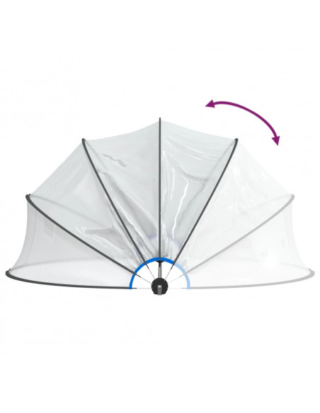 Cupola per Piscina Rotonda 376x188 cm PVC