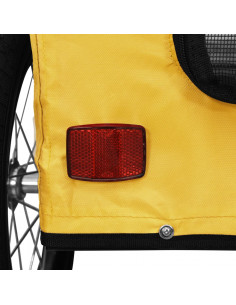 Rimorchio da Bici per Animali Giallo Oxford e Ferro