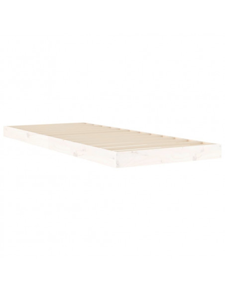 Giroletto Bianco 75x190 cm Small Single Legno Massello di Pino