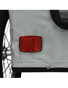 Rimorchio da Bici per Animali Grigio Oxford e Ferro