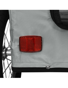 Rimorchio da Bici per Animali Grigio Oxford e Ferro