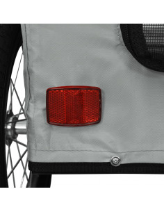 Rimorchio da Bici per Animali Grigio Oxford e Ferro