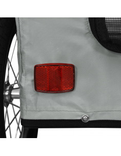 Rimorchio da Bici per Animali Grigio Oxford e Ferro