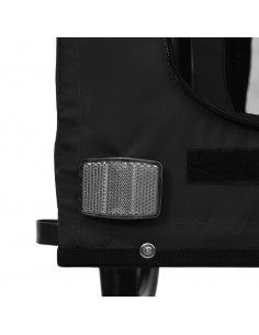 Rimorchio da Bici per Animali Nero Oxford e Ferro