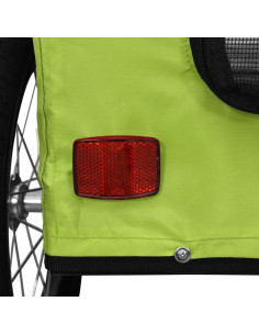 Rimorchio da Bici per Animali Verde Oxford e Ferro