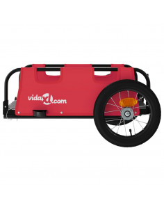 Rimorchio da Bici Rosso Oxford e Ferro