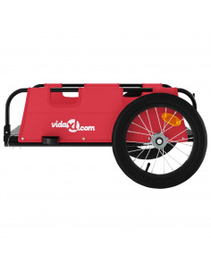 Rimorchio da Bici Rosso Oxford e Ferro