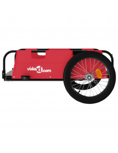 Rimorchio da Bici Rosso Oxford e Ferro