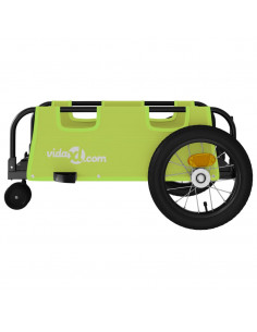 Rimorchio da Bici Verde Oxford e Ferro