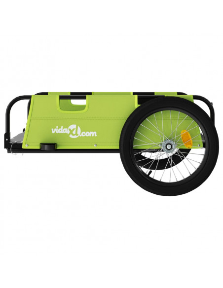 Rimorchio da Bici Verde Oxford e Ferro