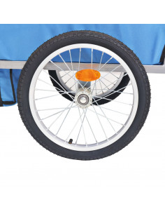 Rimorchio per Bici Grigio e Nero 30 kg