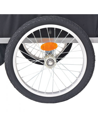 Rimorchio per Bici Rosso e Nero 30 kg