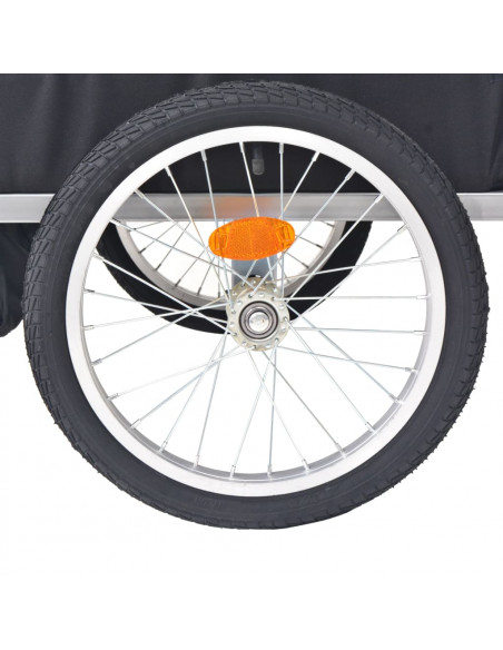 Rimorchio per Bici Rosso e Nero 30 kg